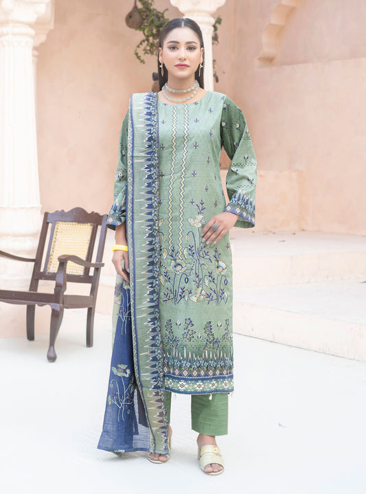 Digital Luxury Bana Dora Lawn Embroidered 3-Piece Dress