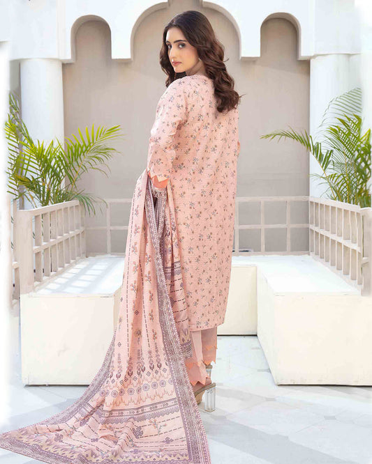 Blush Petal - Lawn printed shirt with printed dupatta