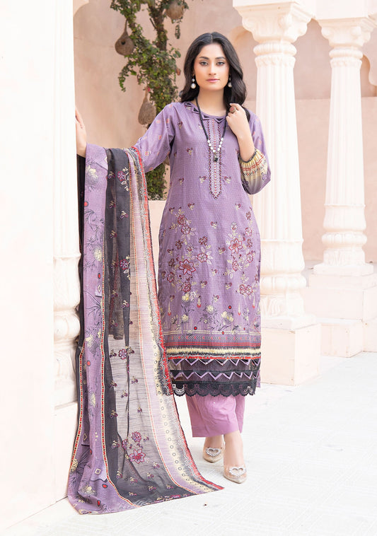 Digital Luxury Bana Dora Lawn Embroidered 3-Piece Dress