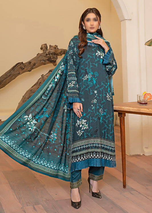 Cosmic Noir - Viscose Digital Print with Diamond Dupatta 3pc