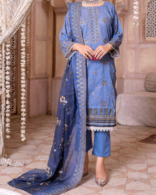 Celestial Breeze Embroidered Bana Dora Lawn 3pc