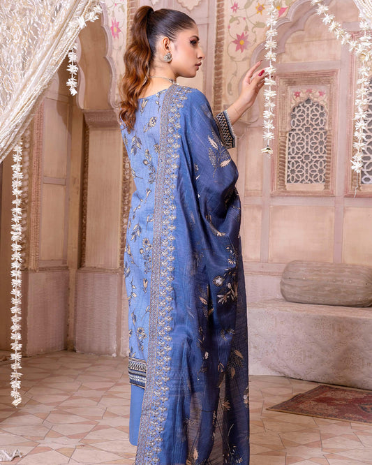 Celestial Breeze Embroidered Bana Dora Lawn 3pc