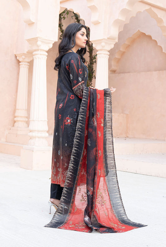 Digital Luxury Bana Dora Lawn Embroidered 3-Piece Dress