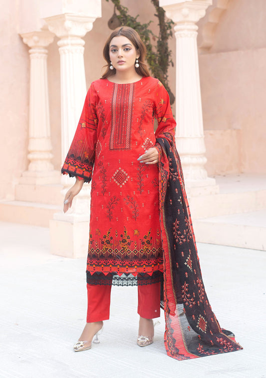 Digital Luxury Bana Dora Lawn Embroidered 3-Piece Dress