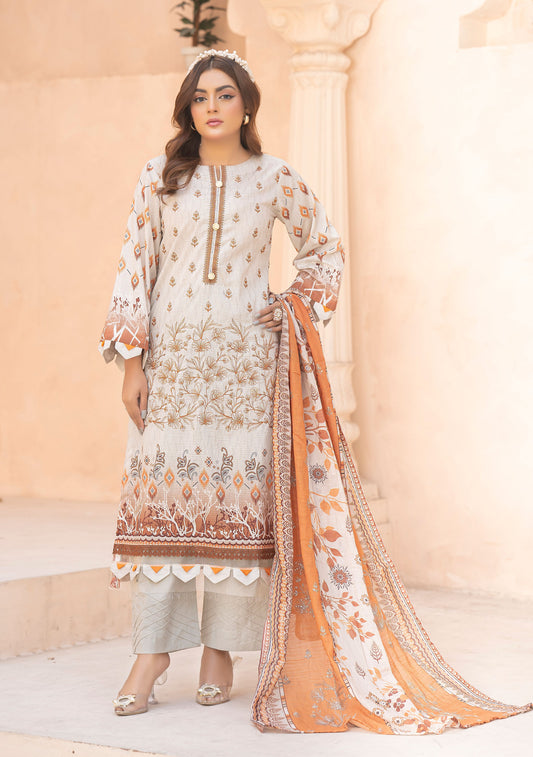 Digital Luxury Bana Dora Lawn Embroidered 3-Piece Dress