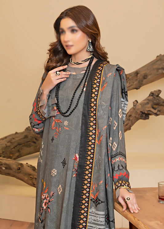 Lunar Gleam - Viscose Digital Print with Diamond Dupatta 3pc