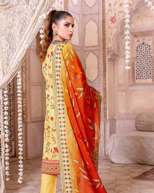 Golden Glaze Embroidered Bana Dora Lawn 3pc