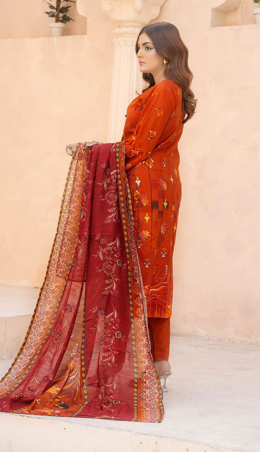 Digital Luxury Bana Dora Lawn Embroidered 3-Piece Dress