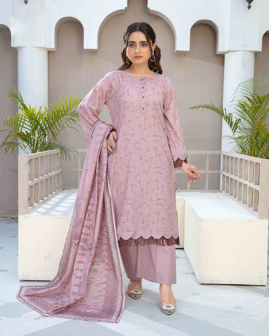 Orchid Blush  - Lawn printed shirt with printed dupatta