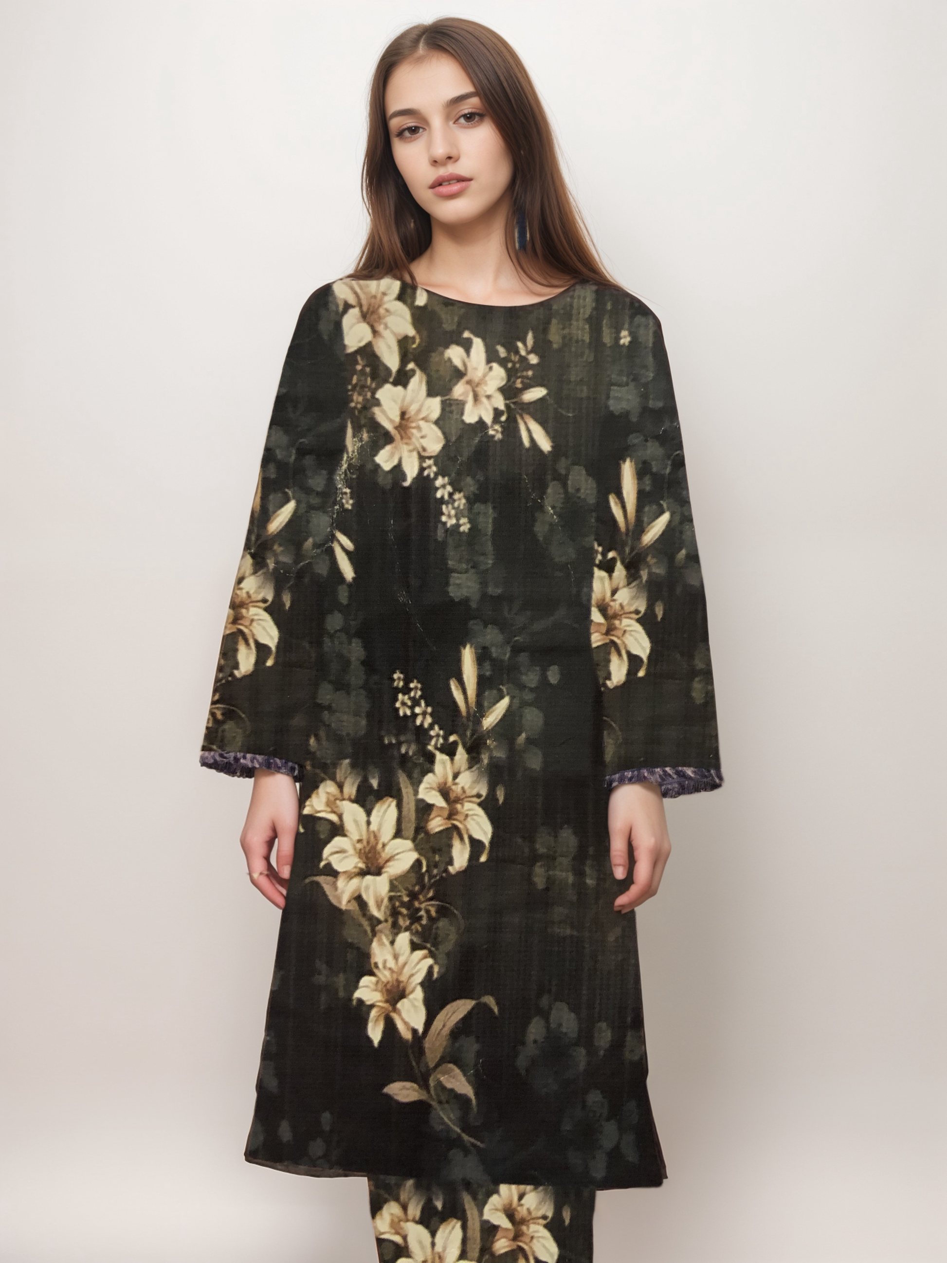 Digital printed Linen 2pc