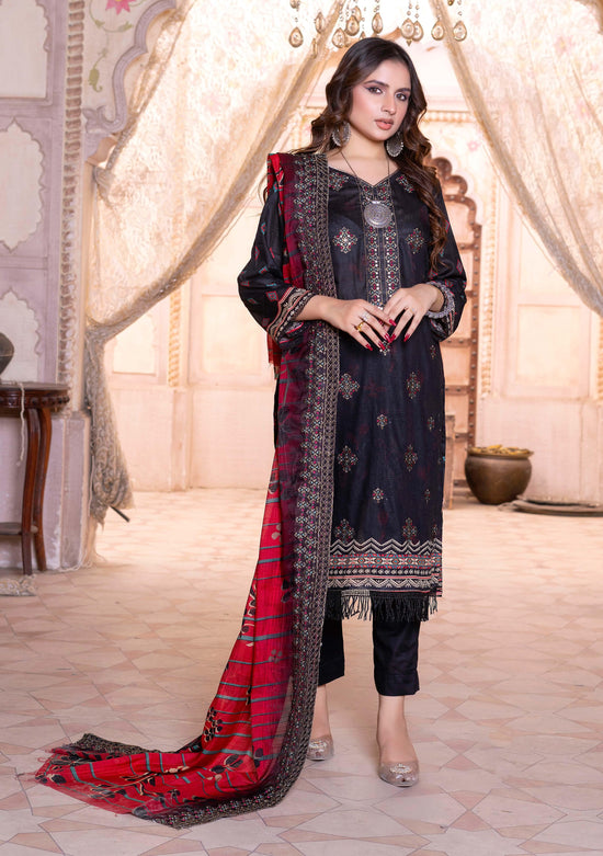 Midnight Luxe Embroidered Bana Dora Lawn 3pc